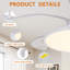Ventilateurs de plafond rétractables avec lumières, ventilateur de plafond de 42 pouces avec lumière et télécommande, plafonnier encastré, réversible à courant continu, 3CCT, à faible bruit, ventilateur de plafond blanc pour chambre à coucher, salon, cuisine, intérieur