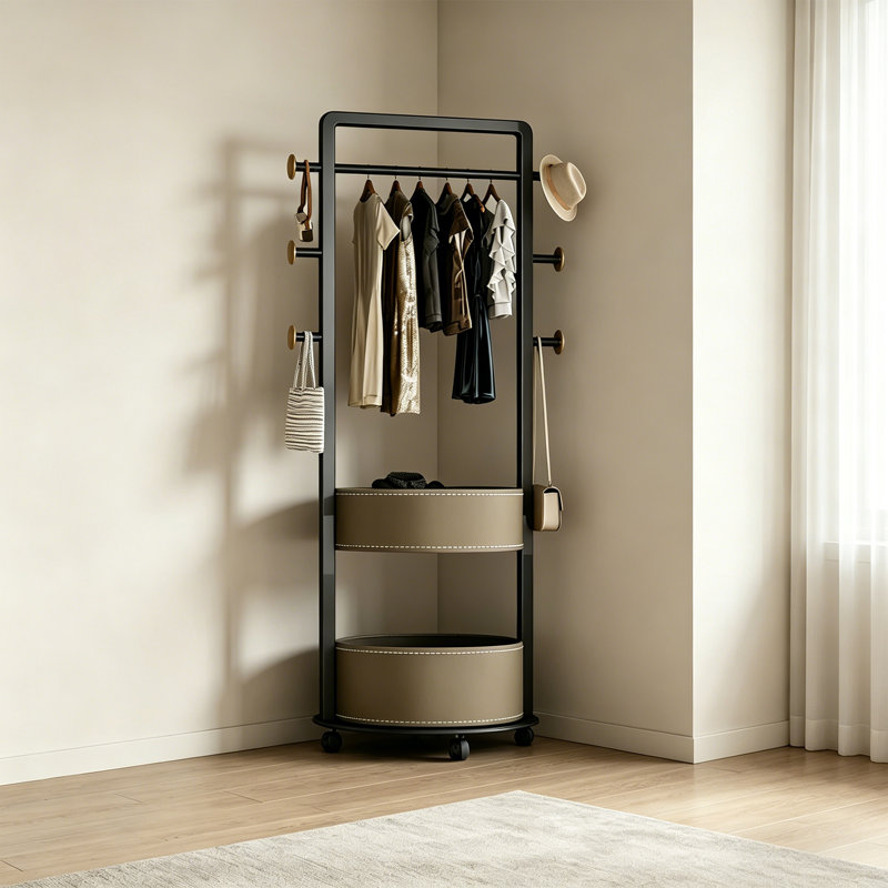 Modern Luxury Hall Tree Organizer, Dark Khaki