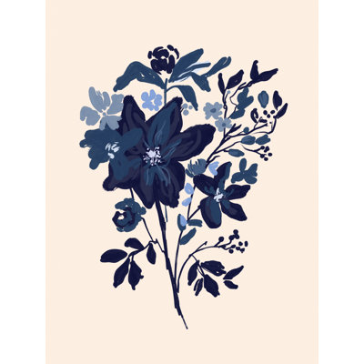 Blue Floral Bouquet by Josie George — Botanical Wall Art