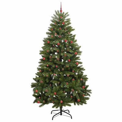 Artificial Christmas Tree with Stand Green PVC and Metal
