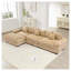 Canapé modulaire surdimensionné en forme de L de 130 po en forme de L avec repose-pieds et 9 coussins décoratifs, canapé en velours côtelé doux-360190107