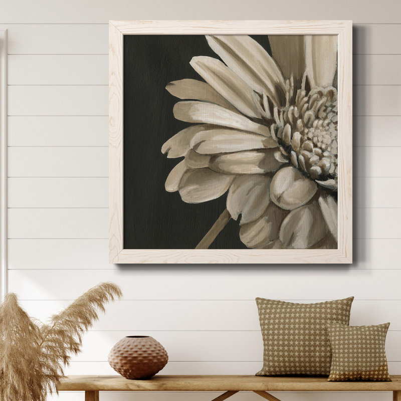 Classical Blooms IV - Art mural, H 17 po x l 17 po x P 1,5 po, Blanc
