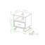 Table de chevet 1 tiroir Contemporary