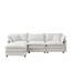 Canapé modulaire avec repose-pieds, tissu en chenille doux, sièges confortables et structure en bois robuste pour des salons confortables-1992326176