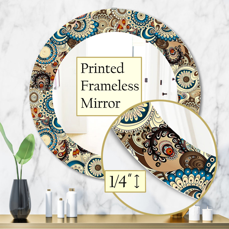 Wall Mirror, 31.5" H x 31.5" W, Flower
