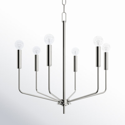 6 - Light Metal Chandelier