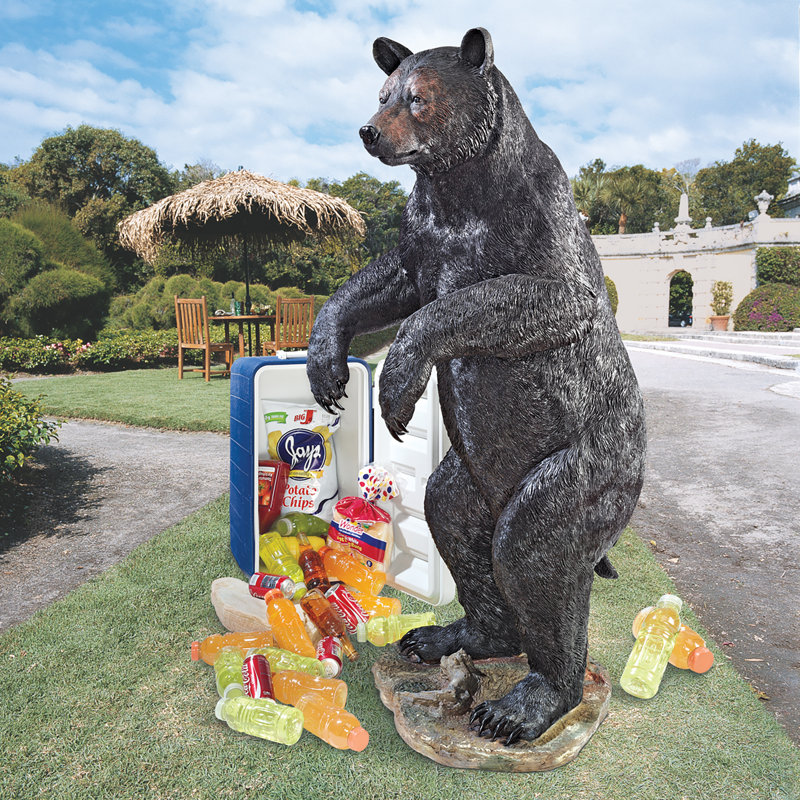 Statue de pêche pour les problèmes bear, H 60 po x l 27 po x p 26 po