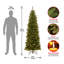 The Holiday Aisle® North Valley Spruce Pencil Slim Tree with Clear Lights-1576193441