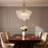 6-Light Bubble Ball Glass Chandelier