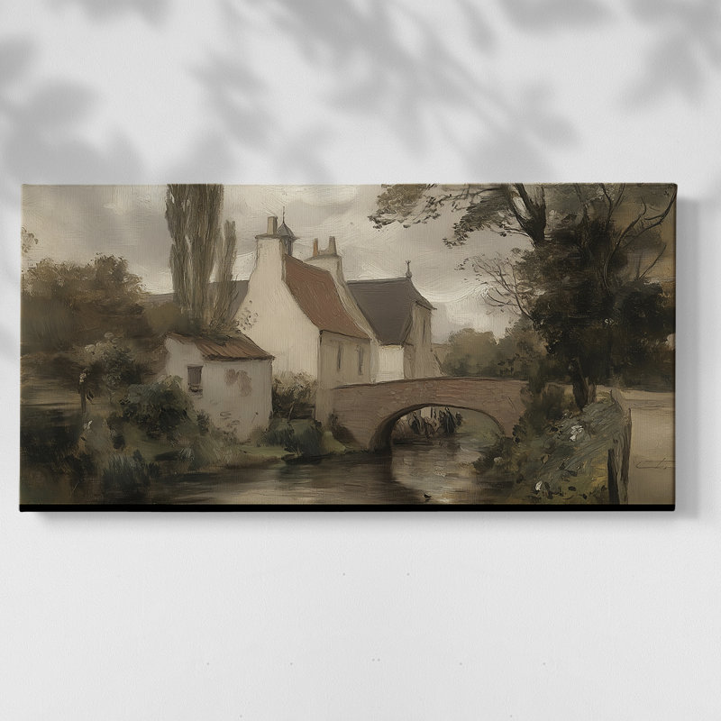 Paysage, série CLCL-V, toile tendue avec châssis, prête à être accrochée, H 21 po x l 41 po