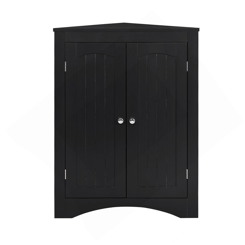 Armoire de buffet, armoire de coin, armoire de coin de plancher de salle de bain avec portes et tablettes, cuisine, salon, armoire de rangement autoportante pour salle de bain
