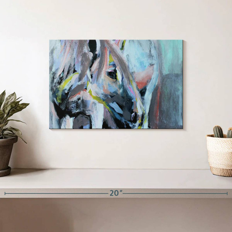 Peinture de cheval I, H 8 po x l 12 po