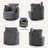 33.86'' Wide Contemporary Soft Upholstered Swivel Barrel Chair With Two Accent Pillows-117494231