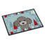 Tapis pour porte d’extérieur antidérapant caniche de noël winter-16654402-16654405