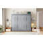 Lit escamotable double pleine grandeur, gris-588555525-588555530