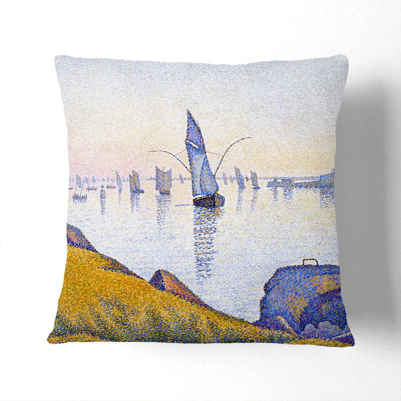 Evening Calm Square Throw Cushion, 40cm H x 40cm W x 15cm D