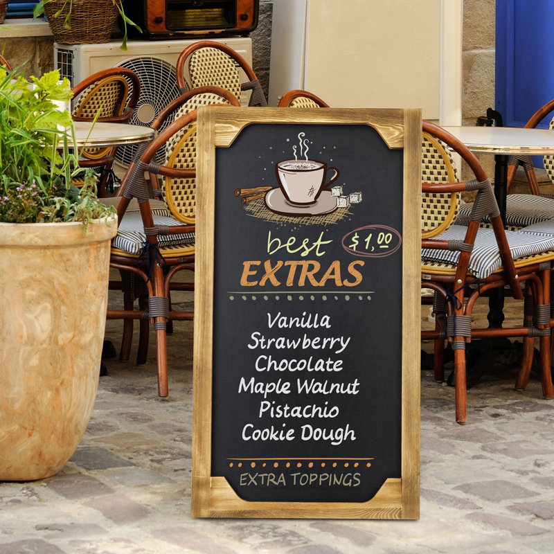 Free Standing Solid Wood Chalkboard