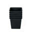 Pot de plante de jardin 6,3 "carré - pots de jardin en plastique avec drainage (paquet de 5)-1980715657