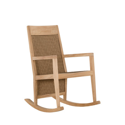 Chaise berçante d'extérieur en teck Savannah N-Dura