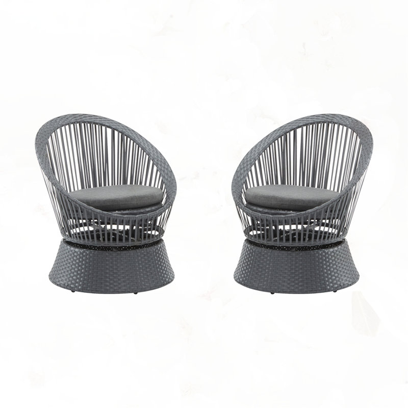 Méridienne pivotante moderne 26,7 po, Gris, Gris