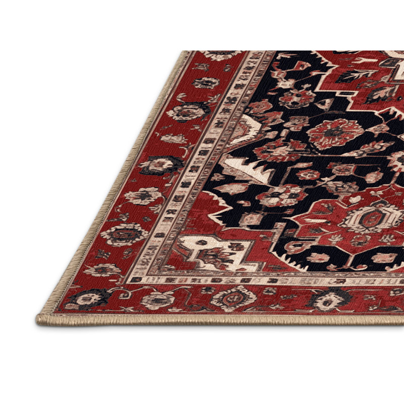 Tapis brun lavable à la machine, Rectangle 7 pi x 9 pi