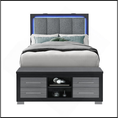 MESSA BLACK-GREY FULL BED