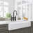 Matte Black Pull-Down Kitchen Tap - Exact Temperature And Flow Management, 360-Degree Rotating Nozzle, Brass Construction Bridge Style Faucet , Fine & Temp Spout, Solid