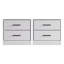 Deux tables de chevet en blanc-129434166