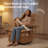 Lullacloud Manual Nursery Glider Chair With Multi Position Armrests And Adjustable Headrest - Brown-126486574