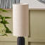 Sahana Black Ribbed Slim Wood Table Lamp