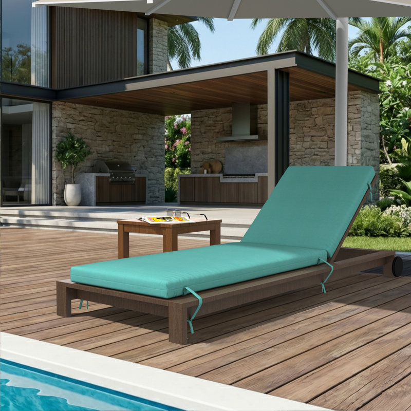 Lani Sunbrella® Outdoor Chaise Lounge Cushion, 22.5" W x 74" D, Sunbrella Bliss Breeze