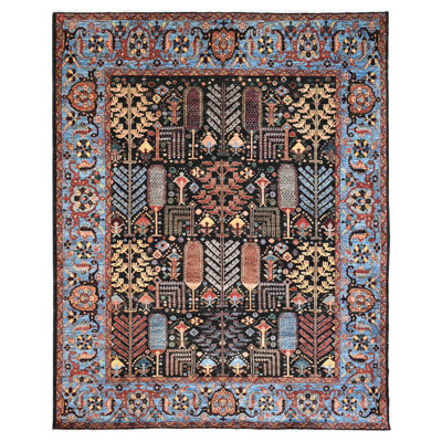Tapis noir nouvel âge New Turkmen
