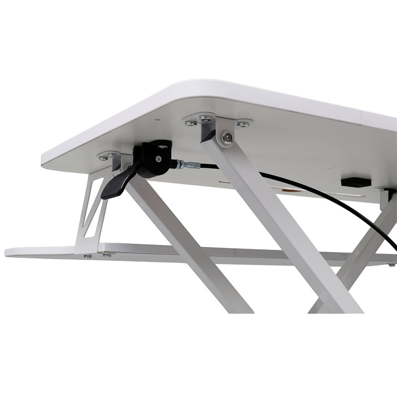 Bureau pour ordinateur portable à hauteur ajustable (sans tabourets), Blanc
