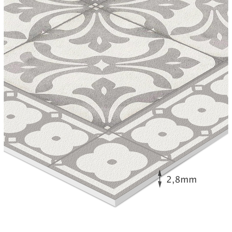 Emitt Vinyl Machine Printed Area Rug, Rectangle 5'3" x 7'10.5"