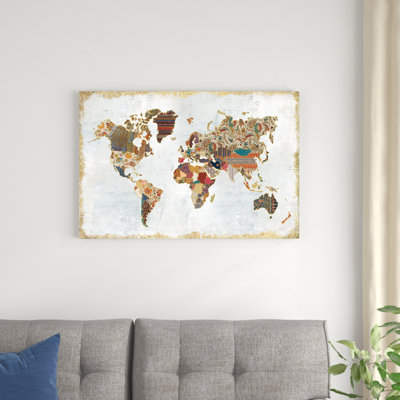 Motif carte du monde