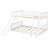 Compact Full Over Bunk Bed With White And Versatile Slide - Space Efficient Easy Assembly