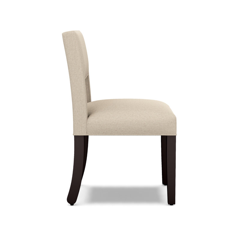 Custom 19" Dining Chair, White, Dark Brown