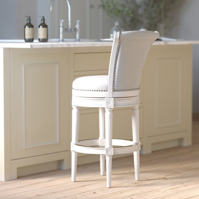 Upholstered Swivel Counter and Bar Stool