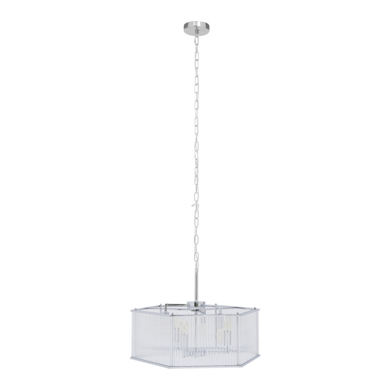 Kropp 6 - Light Silver Geometric Pendant