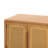 Gallitzin 60-Inch Japandi Acacia Wood and PE Cane 4-Door Sideboard with Adjustable Shelves