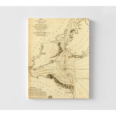 French Naval Map For The Entrance To The Hudson In New York, USA Navy House Decor, USA Battle Print, New York Poster, Marine Gift Idea