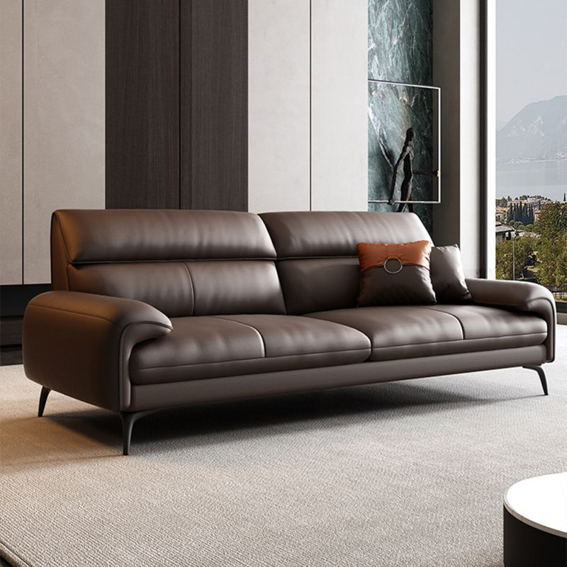 Coussin de canapé standard en similicuir, H 33,46 po x l 62,99 po x P 35,43 po