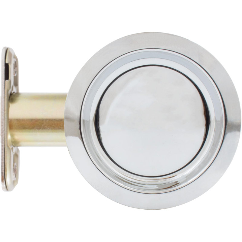 Quincaillerie de serrure de porte ronde, Chrome poli