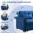 Montevia 3 in 1 Convertible Sleeper Sofa Bed, Velvet Futon Couches, Chaise Lounge for Living Room with Side Pocket-82449873
