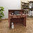 Nasjah 47" Walnut Reception Desk w/Transaction Counter | Multifunctional Front Desk