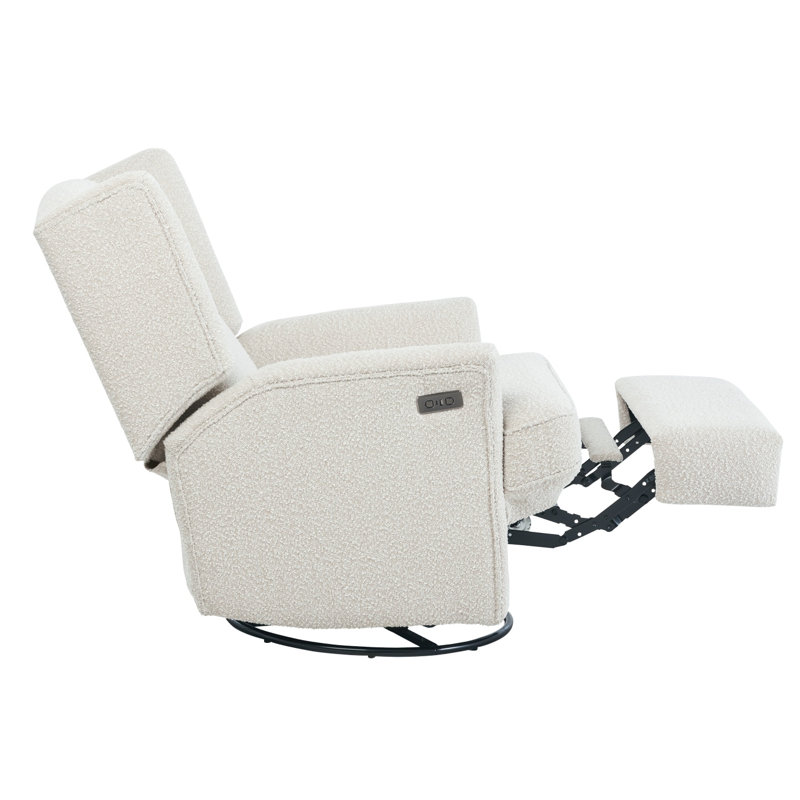 Tutti Bambini by iL Tutto Chelsea Electric Recliner Glider Nursery Chair with USB Port, Vanilla Boucle