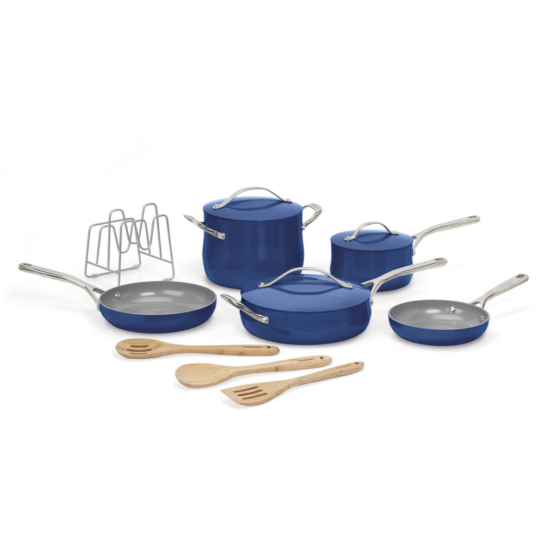Culinary Collection 12-Piece Non-Stick Cookware Set, Sleek Sapphire