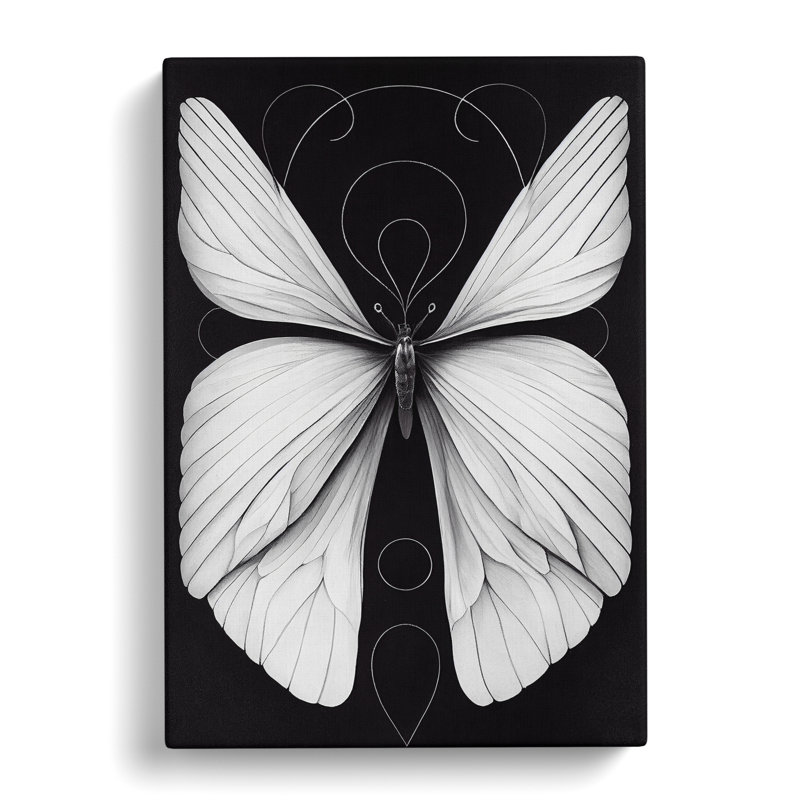 XV1022-4733X Tranquil Butterfly - Print, Wrapped Canvas, 50cm H x 35cm W, No Matte