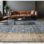 Tapis turquoise et ivoire noué à la main de haute qualité