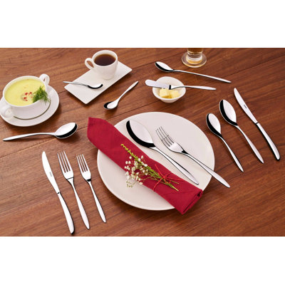 Fourchette à dîner en acier inoxydable lilas | 8,2 po, argent, ensemble de 12
